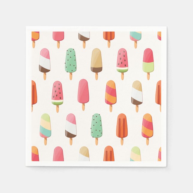 Hübsches und niedliches Eis-Muster Serviette (Vorderseite)