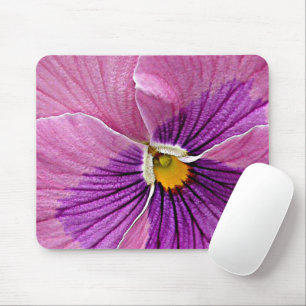 Hübsches Veilchen Lila Rosa Stiefmütterchen Blumen Mousepad