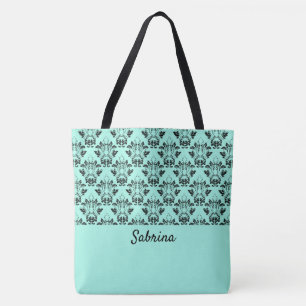 Hübsches Vintages Muster Mit Monogramm Totbeutel Tasche