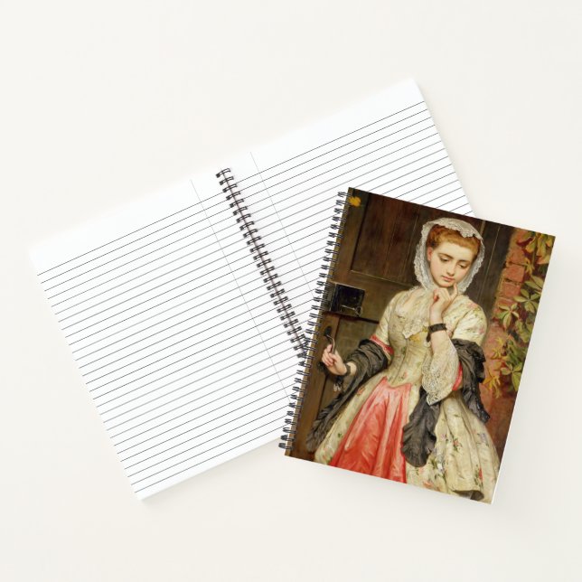 Hübsches Vintages Viktorianisches Girl Spiral Note Notizbuch (Innenseite)