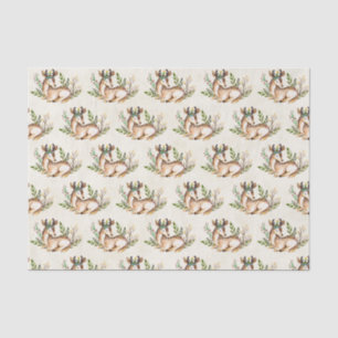 Hübsches Wasserfarben-Hirsch, das Boho-Muster abze Seidenpapier