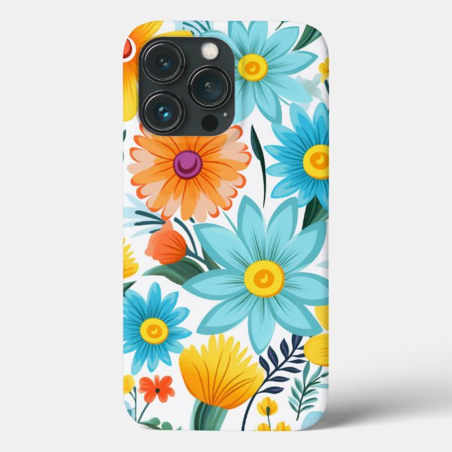 Hübsches Weibliches Blumenmuster Case-Mate iPhone Hülle (Rückseite)