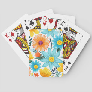 Hübsches Weibliches Blumenmuster Spielkarten