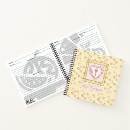 Hübsches weibliches Sternmuster Personalisiertes R Notizbuch