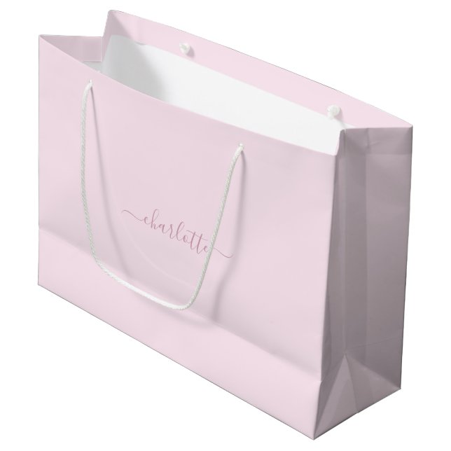 Hübsches Weich rosa und rot Große Geschenktüte (Vorderseite Schrägansicht)