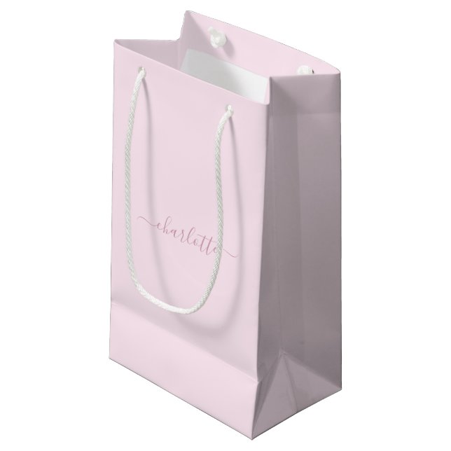 Hübsches Weich rosa und rot Kleine Geschenktüte (Vorderseite Schrägansicht)