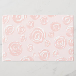 Hübsches weiches rosa Rosenmuster Briefpapier