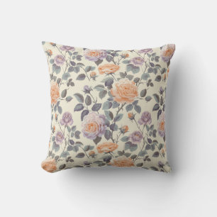 Hübsches, weiches und orangefarbenes Blumendesign Kissen
