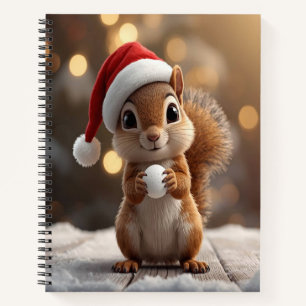Hübsches Weihnachts-Squirrel-Deluxe-Spiralnotizbuc Notizbuch