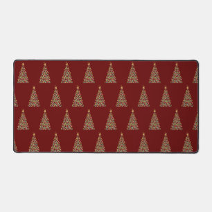 Hübsches Weihnachtsbaummuster Stilvoller Urlaub Schreibtischunterlage