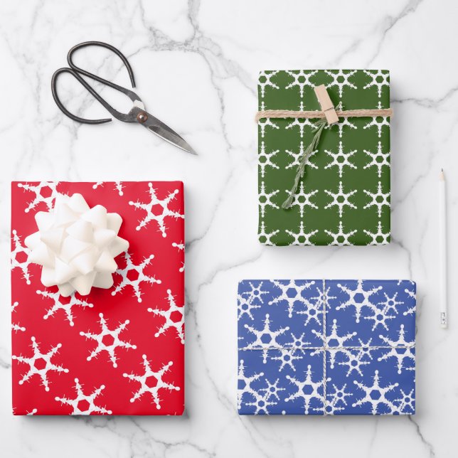 Hübsches Weihnachtsdesign Geschenkpapier Set (Vorderseite)