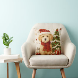 Hübsches Weihnachtshund-Wurfkissen Kissen