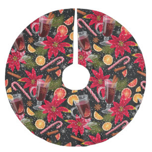 Hübsches Weihnachtsmuster Polyester Tree S Polyester Weihnachtsbaumdecke