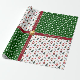 Hübsches Weihnachtspapier mit Text Geschenkpapier