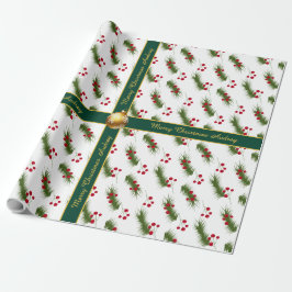 Hübsches Weihnachtswrapping Paper mit Text Geschenkpapier