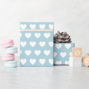 Hübsches Whiteharts Muster Blaue Umhüllung Papier Geschenkpapier