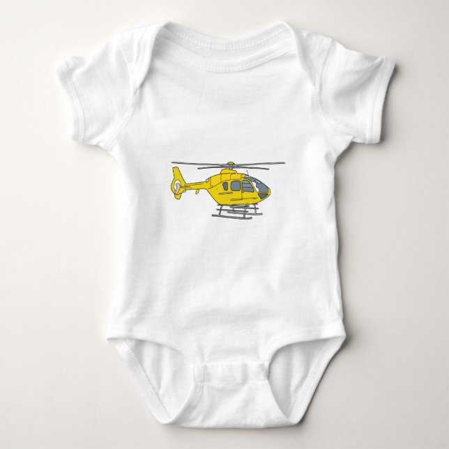Hubschrauber Baby Strampler (Vorderseite)