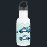 Hubschrauber der Polizei auf Zickzack Trinkflasche<br><div class="desc">Niedliches und hübsches Design,  ideal für Ihre Kinder oder als Geschenk.</div>