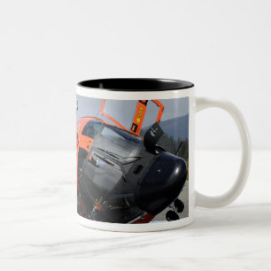 Hubschrauber des Delphins MH-65 zerschmettert bei Zweifarbige Tasse