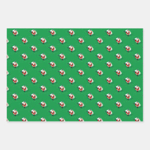 Hubschrauber des Weihnachtsmanns Geschenkpapier Set