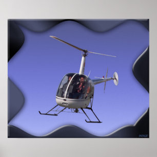 Hubschrauber druckt Coolen Chopper Pilot Druckplak Poster