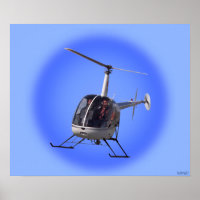 Hubschrauber druckt Coolen Chopper Pilot Druckplak