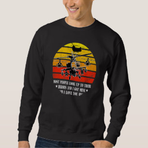 Hubschrauber-Ehefrau Die meisten Leute schauen ihr Sweatshirt