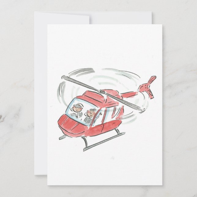 Hubschrauber Einladung (Vorderseite)