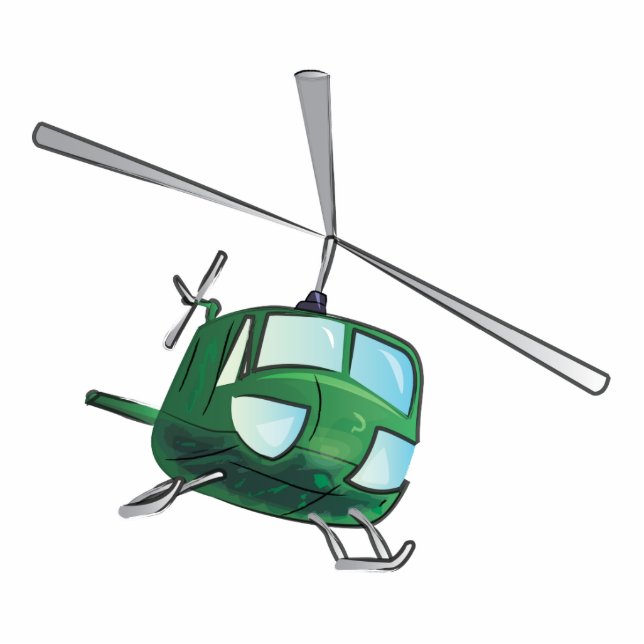 Hubschrauber Freistehende Fotoskulptur (Vorne)