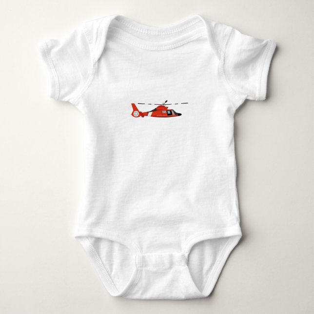 Hubschrauber für Küstenwache Baby Strampler (Vorderseite)