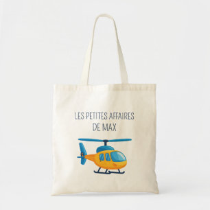 Hubschrauber Kind Name personalisiert Tragetasche
