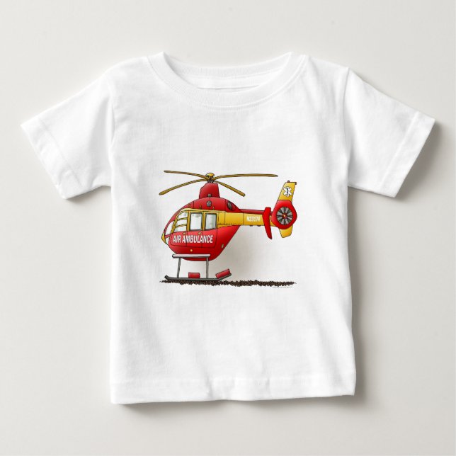 Hubschrauber-Krankenwagen-Säuglings-T - Shirt (Vorderseite)