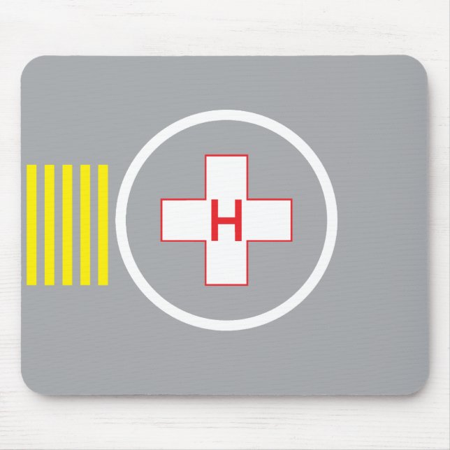 Hubschrauber-Landeplatz Mousepad Krankenhaus 6 (Vorne)