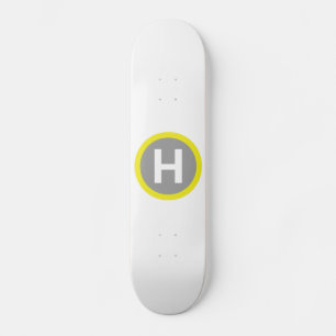 Hubschrauber-Landeplatz Zeichen Skateboard