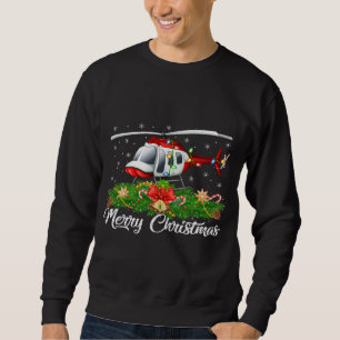 Hubschrauber Lover Matching Weihnachtsmannmütze Hu Sweatshirt