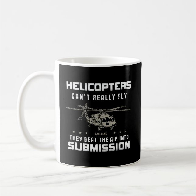 Hubschrauber-Militär - Luftfahrt-Pilot Kaffeetasse (Links)