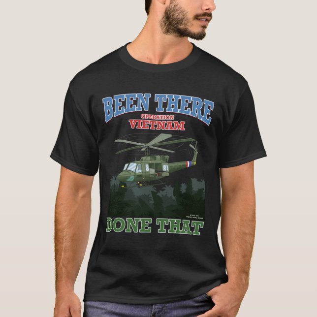 Hubschrauber-Militärkräfte von Huey Nove T-Shirt (Vorderseite)