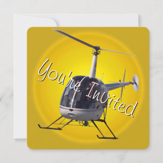 Hubschrauber-Party Einladungen-Hubschrauber-RSVP-K Einladung