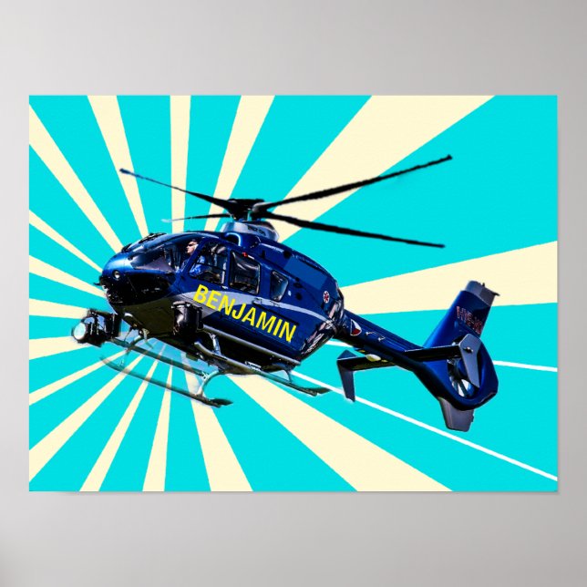 Hubschrauber Poster (Vorne)