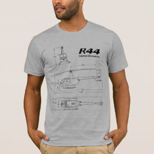 Hubschrauber Robinsons R44 Bluprint T-Shirt