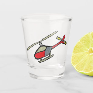 Hubschrauber Schnapsglas