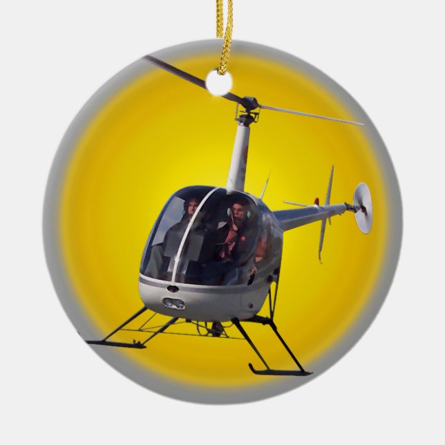Hubschrauber-Verzierung personifizieren Keramik Ornament (Vorne)