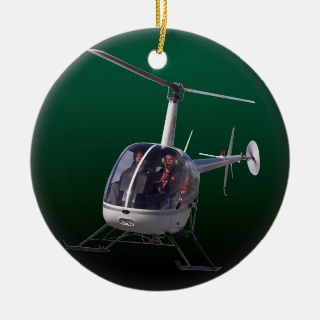 Hubschrauber-Verzierung personifizieren Keramikornament (Vorne)