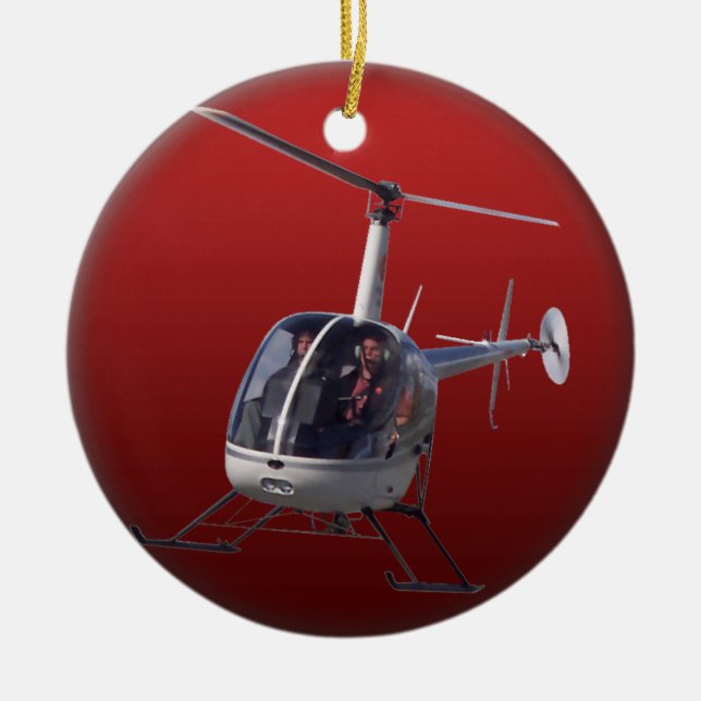 Hubschrauber-Verzierung personifizieren Keramikornament (Vorne)