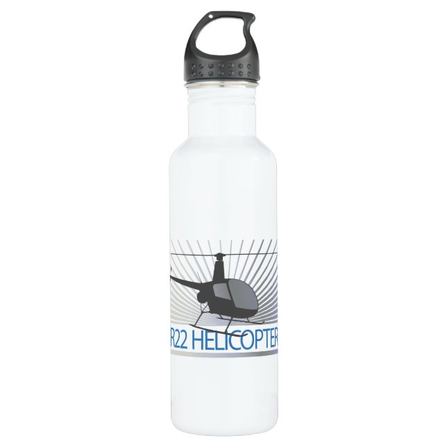Hubschrauberflugzeug Edelstahlflasche (Vorderseite)