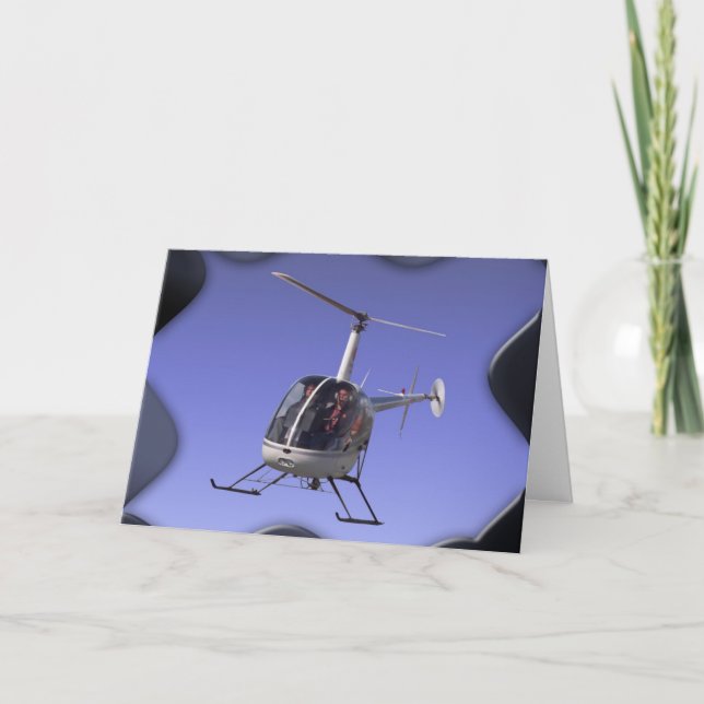 Hubschrauberkarte Chopper-Grußkarte Karte (Vorderseite)