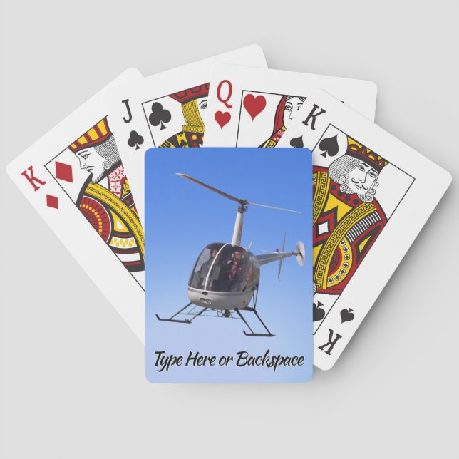 Hubschrauberkarten Flughubschrauber Spielkarten (Rückseite)