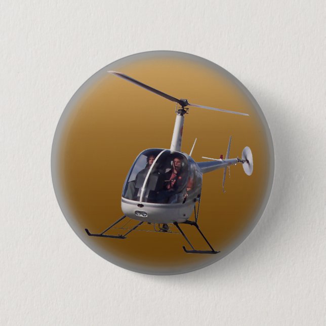 Hubschrauberknopf / Cooler Hubschrauberknopf Butto Button (Vorderseite)