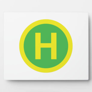 Hubschrauberlandeplatz-Schild Fotoplatte