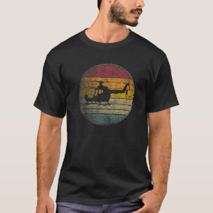Hubschrauberpilot Fliegendes Geschenk Retro-Stil V T-Shirt